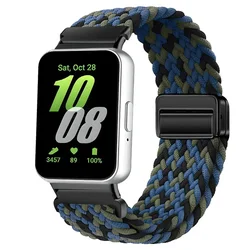 Nylon Magnetic Braided Strap - Replacement Watchband Bracelet Accessories - Galaxy Fit 3 (Blue camouflage)