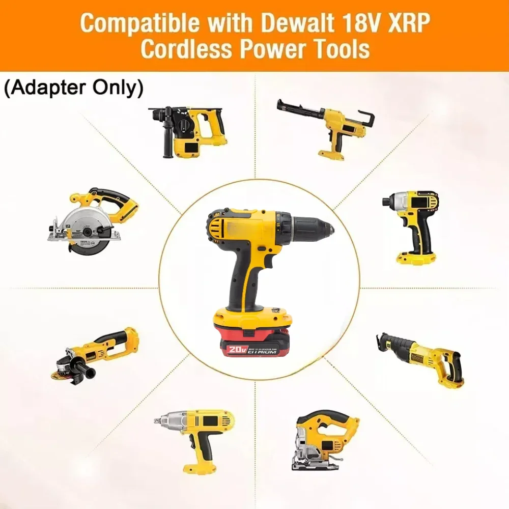 For Bauer 20V Lithium Battery Adapter To for Dewalt 18V XRP Ni-Cd Ni-Mh  Cordless Tools Converter(Adapter Only) - AliExpress