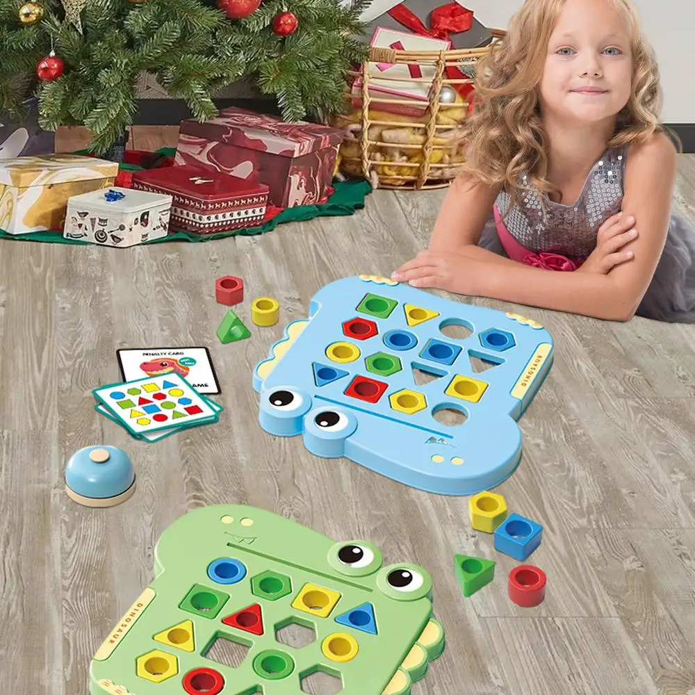 Shape Matching Game For Kids Dinosaur Puzzle Board Shape Sorter Educational Toys Board Games Geometric Shapes Shape Sorting Fine