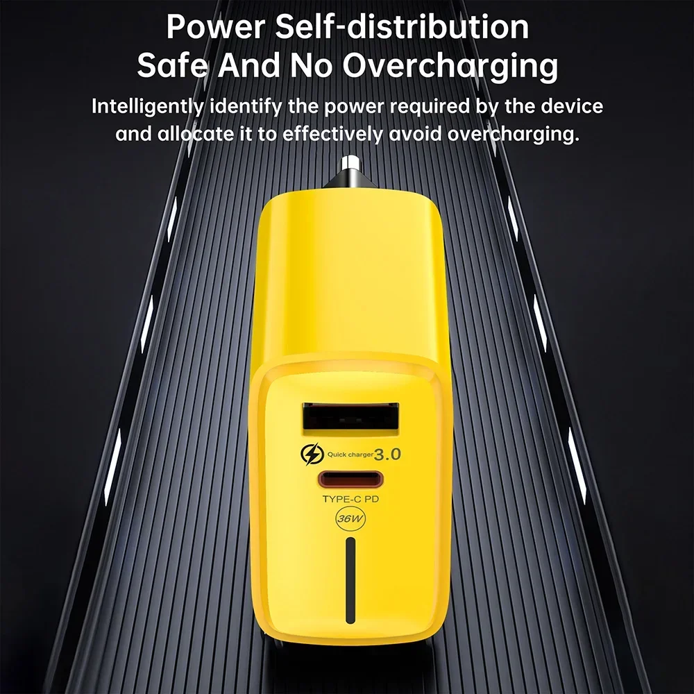 36W Multi Port USB Fast Charging Phone Charger Power Adapter For iPhone 15 Xiaomi14 Samsung Huawei Quick Charge 3.0 Wall Charger