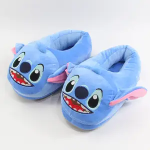 Disney Stitch Plush Toys Cute Stitch Clothing & Accessories Plush Stuff  Slippers For Home Cartoon Winter Shoes Child Adult Gifts