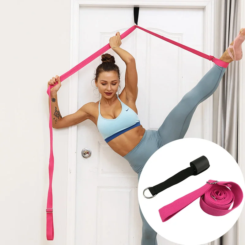 Fitness accessories fitness resistance band 3M door flexibility stretching yoga stretch strap leg stretcher strap D-Ring belt dance gymnastics resistance fitness gym bands