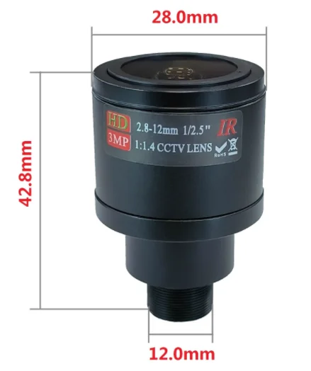 Detail objektívu mini IP kamery