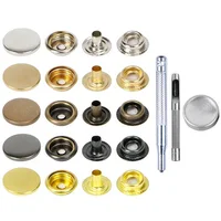 25 Sets Metal Snap Fasteners Snaps Button Press Studs Sewing Button For DIY Clothes Garment Bags Leathercraft #201 #203 1