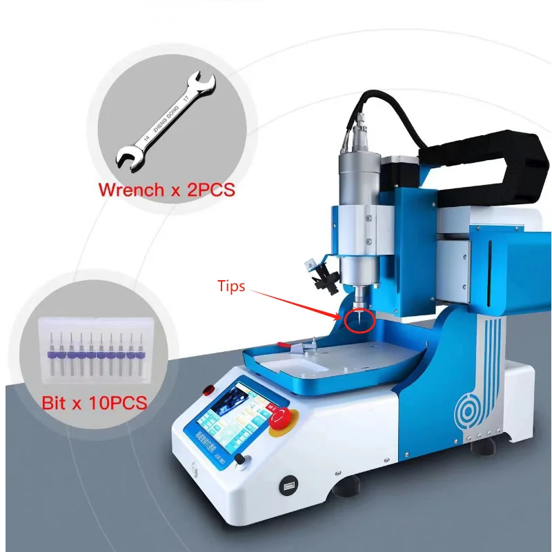 JCID 그라인딩 팁 폴리싱 헤드 툴 EM02/EM03 CNC 머신 IP6-17Pro Max 마더보드 칩 수리/SIM 카드 슬롯 연마용