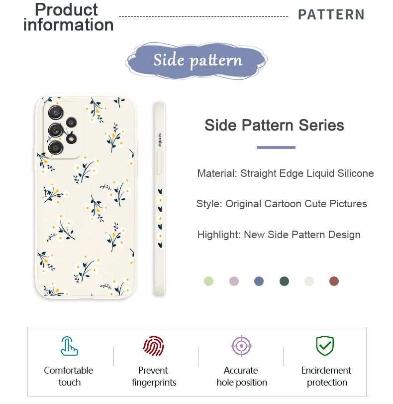 Nice Flowers Case For Samsung A54 A34 A24 A14 A04 A04E A73 A53 A33 A23 A13 A03 A72 A52 A52S A32 A22 A12 A71 A51 A21 S 4G 5G- S196e16e88c8b4701b5eb8cf4ab4f8e17l