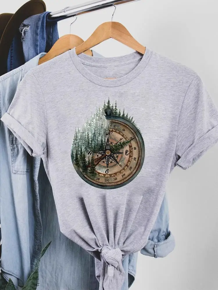 

Style Trend Forest Painting 90s Clothes Women Female Summer T Clothing Print Graphic Tee Fashion Short Sleeve Casual T-shirts