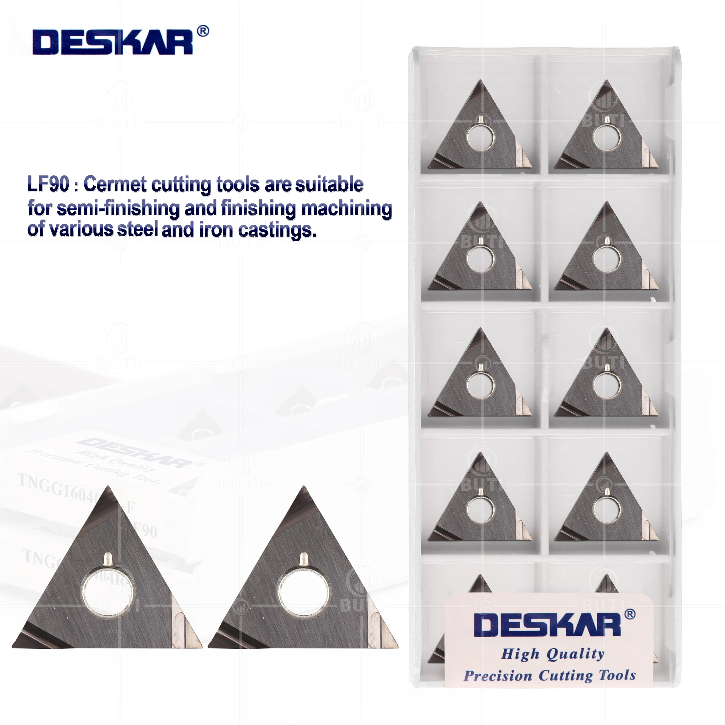 

DESKAR 100% Original TNGG160402 TNGG160404 R-C L-C R-F L-F R-P L-P LF90 Cermet Turning Tools CNC Lathe Blades Cutting Tool Parts