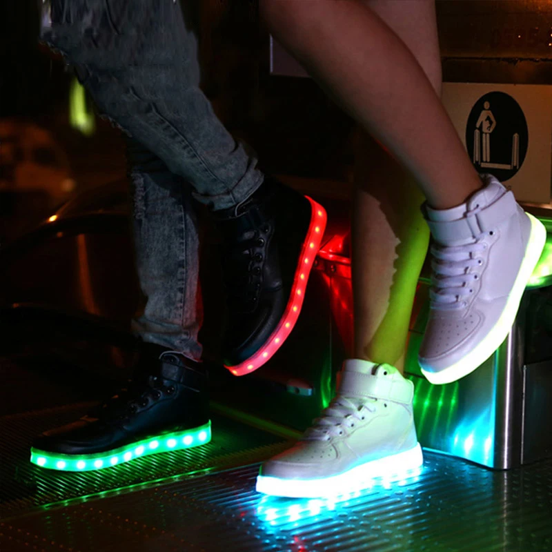 Zapatos con luz Led para hombre y mujer, zapatillas con luminosas y brillantes, para padres e hijos, talla 25-46 - AliExpress