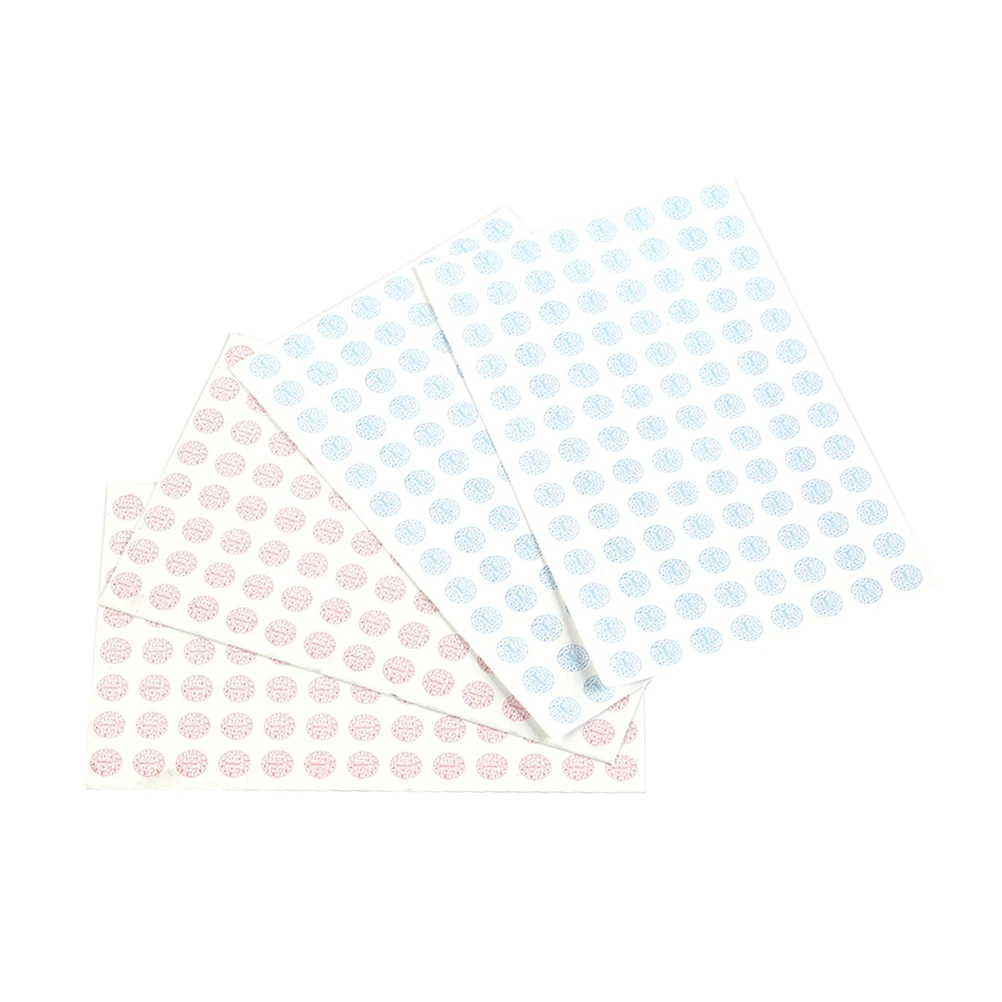 208 Pezzi Etichetta Fragile Autoadesiva Vuota Rotonda Qc Pass Seal Garanzia Void Se Rimosso Adesivo Blu Rosso Rettangolo Forma Carta