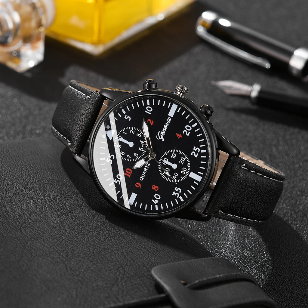 3pcs Men's New Fashion Versatile Watch - Quartz Movement, Handsome Sunglasses, Casual Wallet Perfect Business Party Gift 3