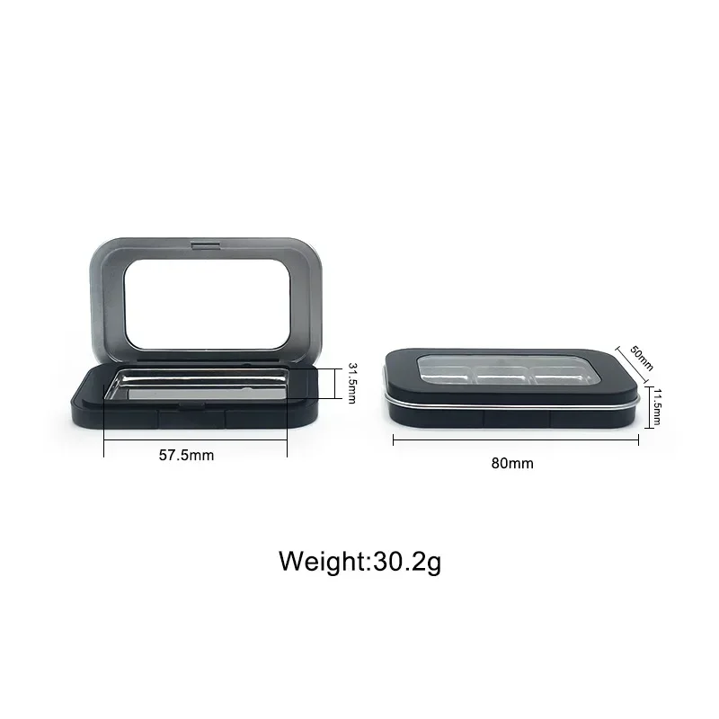 Sewing Storage Box Magnetic Black Rectangle Case for Sewing Needles Buttons Pins Accessories