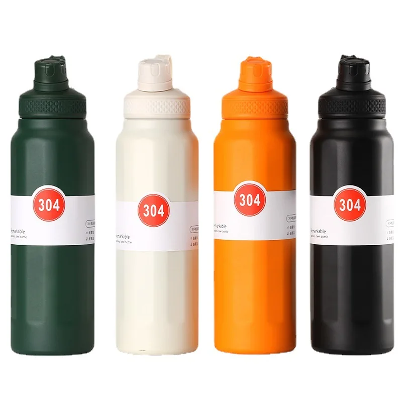 

750/950ML Stainless Steel Straw Vacuum Bottle Outdoor Sports And Travel Stainless Steel Water Bottle Yoga Fitness Water Cup