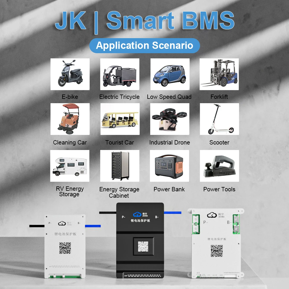 JIKONG Smart BMS B2A8S30P Kontinuierlicher Ausgangsstrom 300A Aktiver Balancestrom 2A Liion LiFepo4 LTO BMS 4S 5S 6S 7S 8S BT RS485 – Detail 5