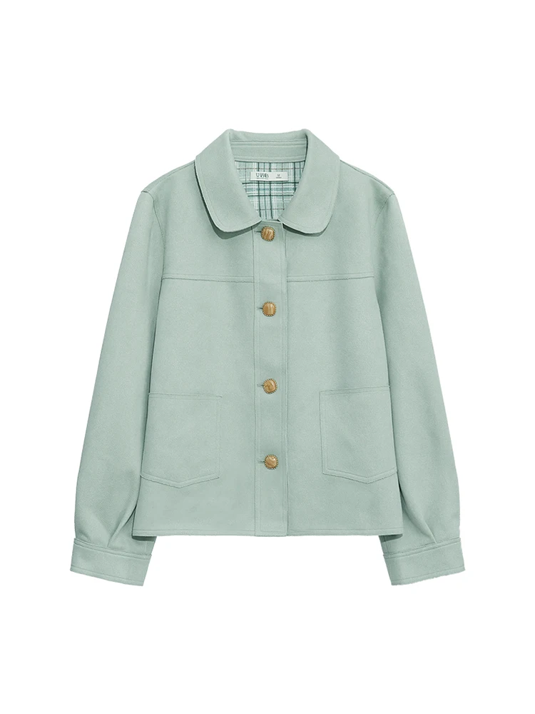 I BELIEVE YOU Jackets for Women 2023 Autumn Winter French Doll Collar Loose Coats Gentle Female Jacket Outerwear 2224184601