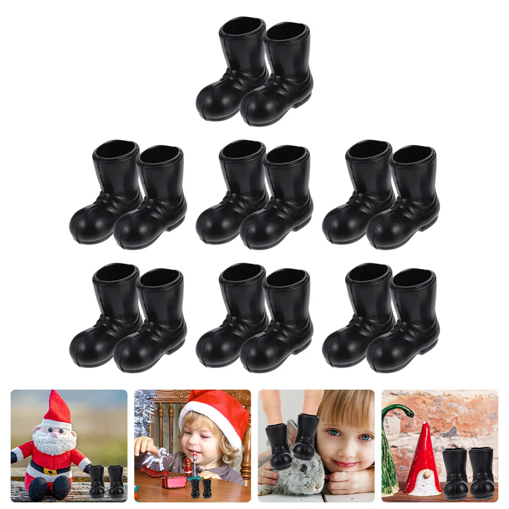 of Santa Claus Shoes Model Decorative Mini Boots Doll Costume Ornaments Christmas Shoes Christmas Hat Shoes 1pc new childrens helicopter toy alloy airplane model military ornaments boy toy taxiing simulation helicopter christmas gift