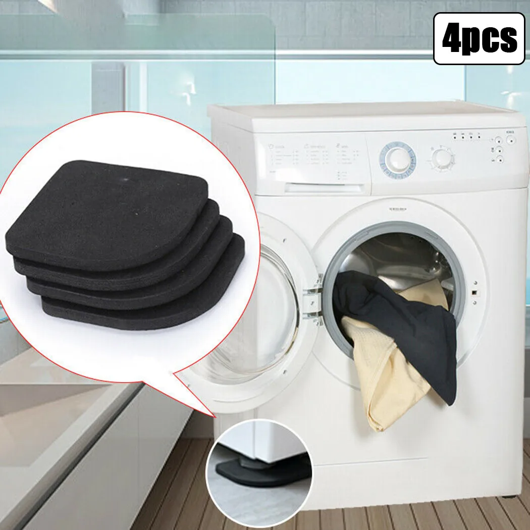 4PCS Anti Slip Washing Machine Feet Pad Washing Machine Shock Mute Pads Refrigerator Multifunctional Anti Vibration Mat
