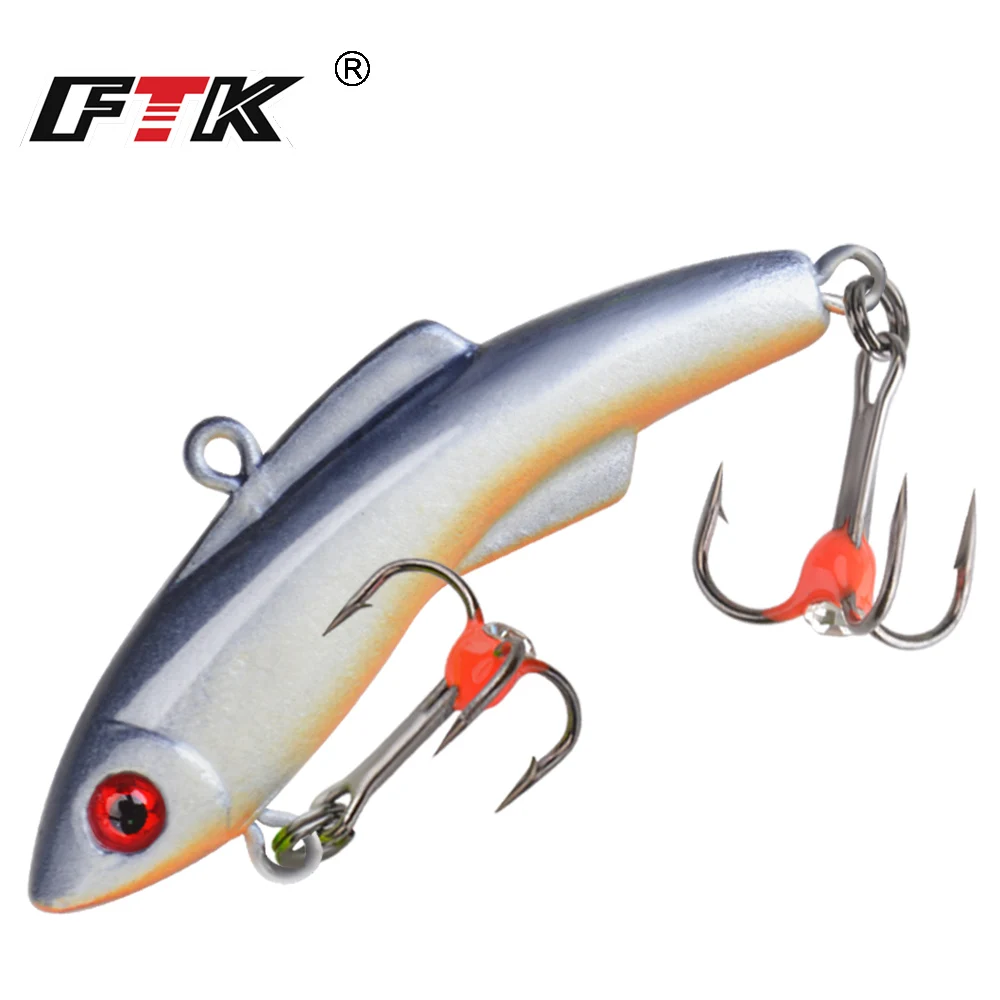 FTKWinterIceFishingLure15g20g30gsinkingJiggingBalancerVib