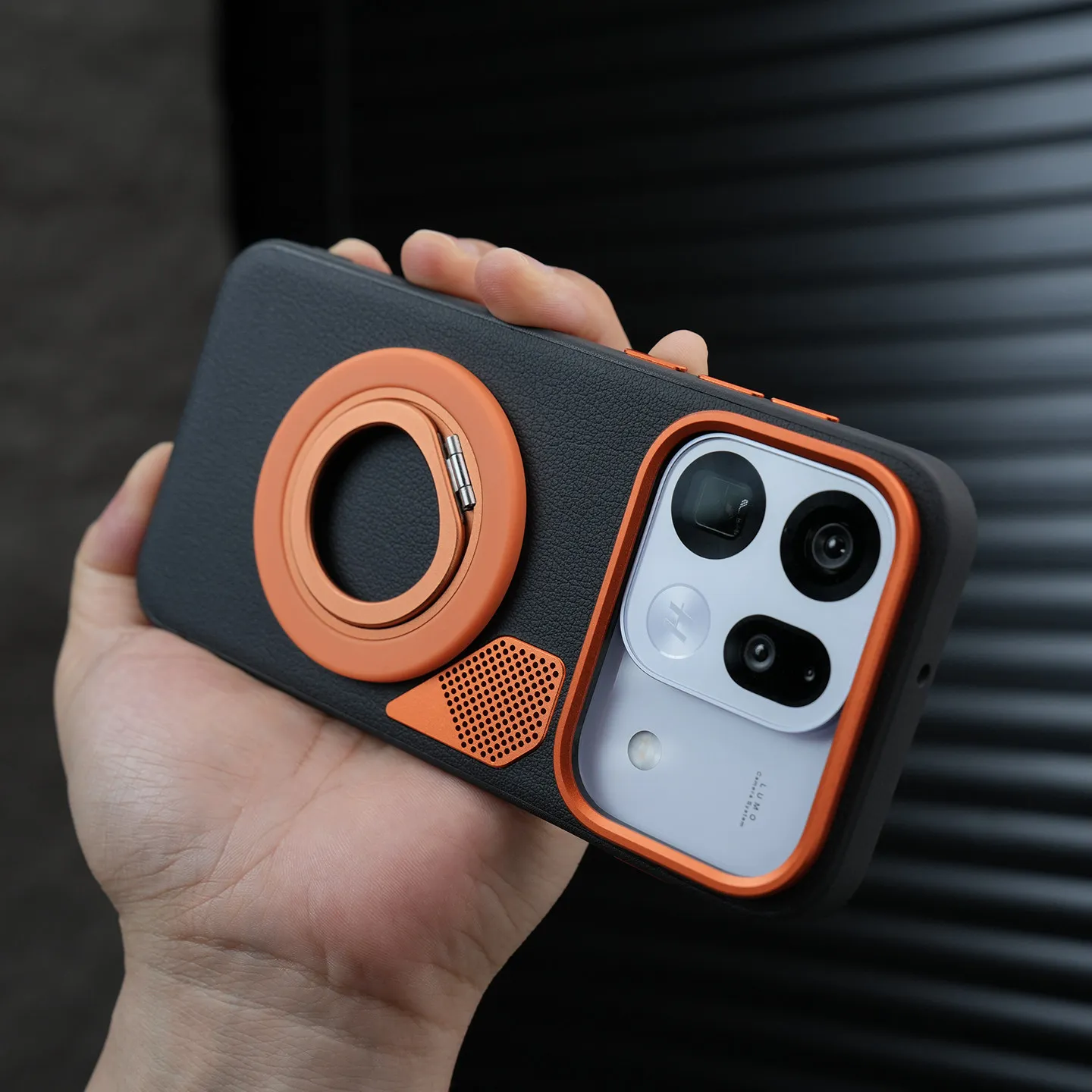 Luxury Armor Heat Dissipation Leather Case with Magnetic Shockproof Cover
