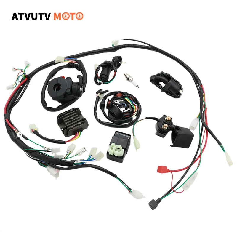 

Полный Электрический жгут проводов CDI, статор 6 катушек для 4-х тактных четырехколесных гироскутеров GY6 125cc 150cc, скутеров, квадроциклов