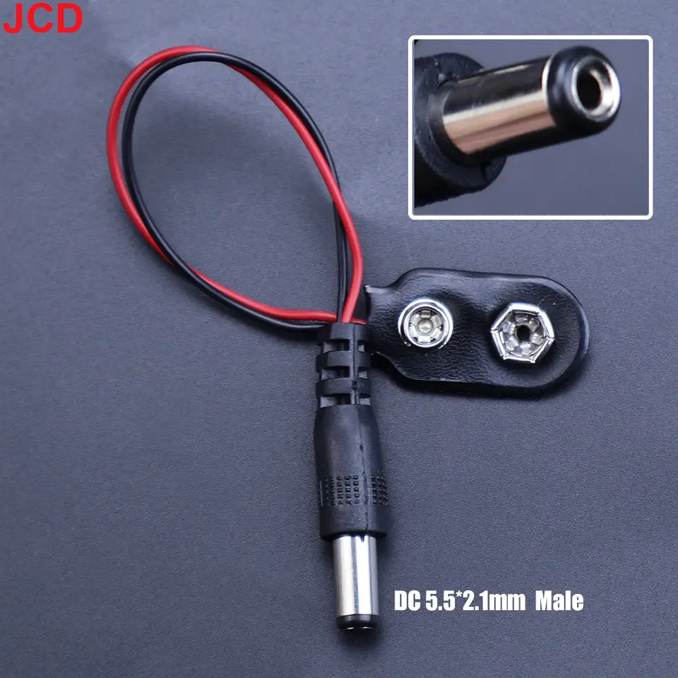 5pc 9V Battery Connector Power Clips DC Jack Male Female Alligator Snap Adapter Wire Holder Cable 9 Volt Lead Socket Plug Barrel image 19