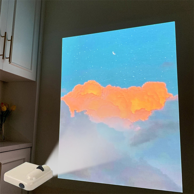 Party Backdrop Projection Lamp Birthday Party Background Wall Photo Props Landscape Projector Light Room Lights Decor