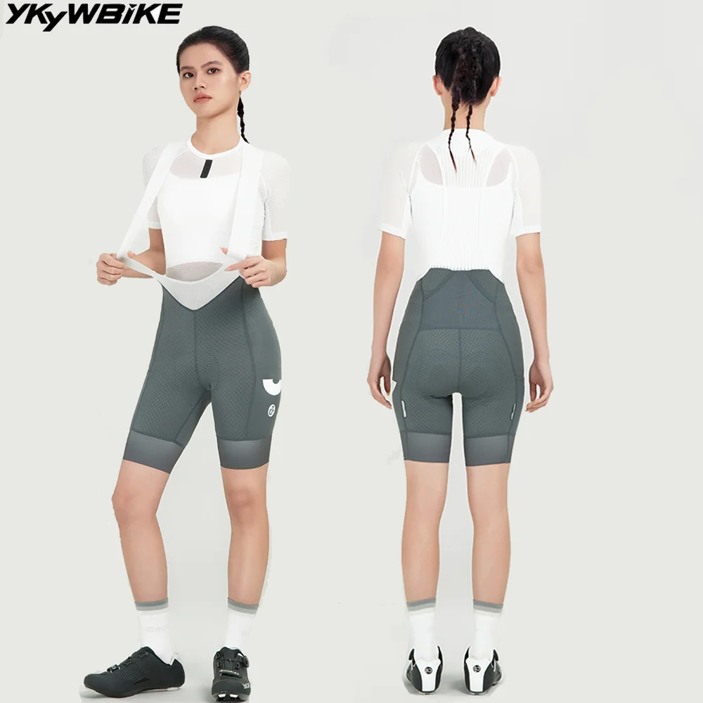 YKYWBIKE 2026 Damen-Radtrikot-Shorts mit 6-Stunden-Polsterung, Rennrad-Trägerhose, Sommer-Fahrradhose, Pro-Team – Detail 5