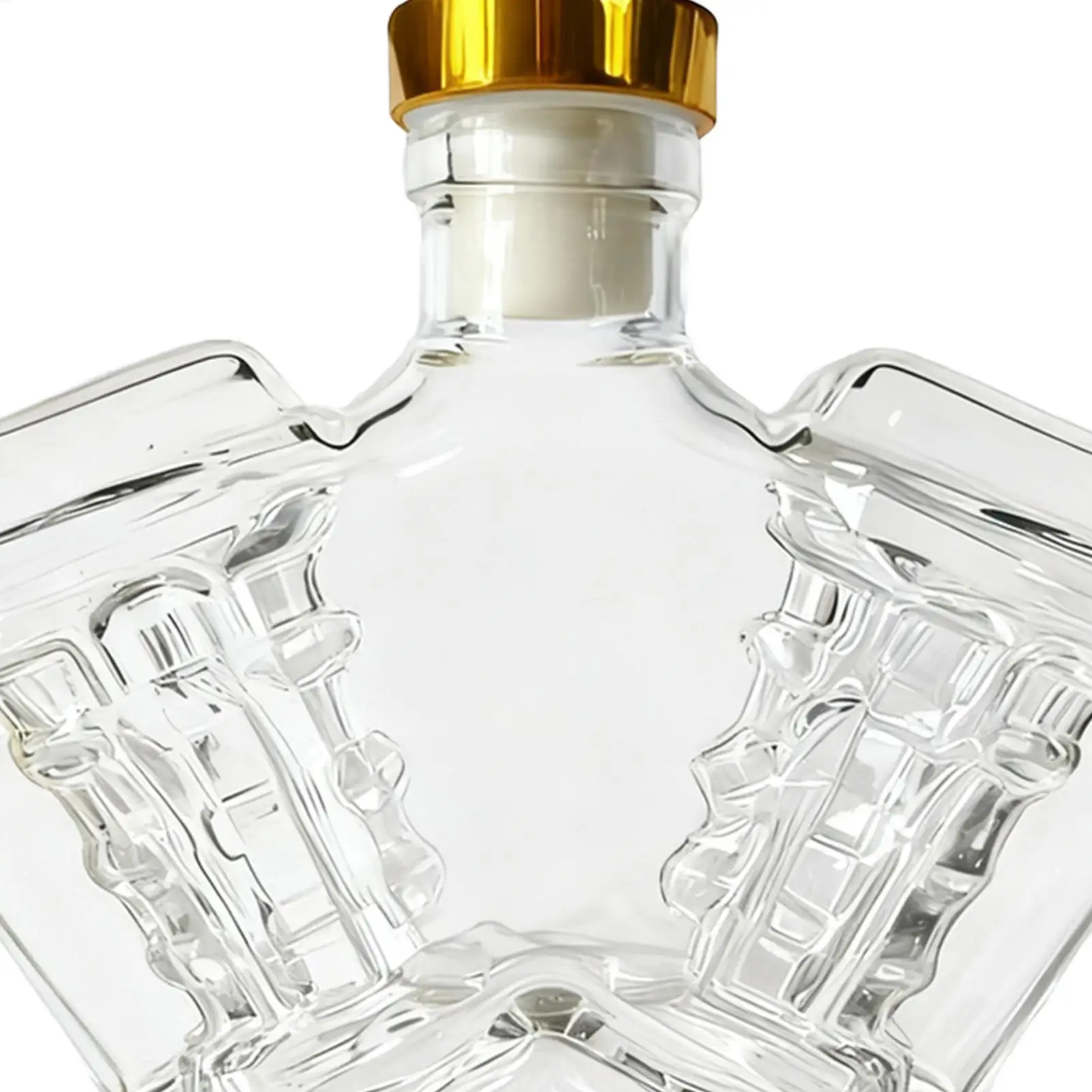 1pc Whiskey Bottle Household Wine Decanter Decorative Motorcycle Engine Shape Alcohol Container For Dining Room Display Cabinet