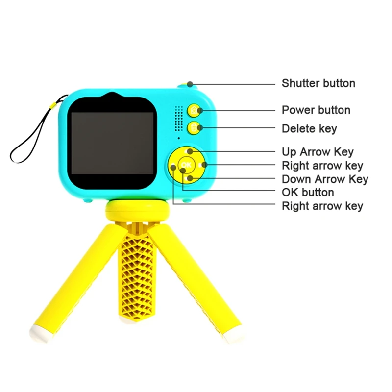 S11 48MP Handheld Bracket HD Dual-Lens Children Camera With Photo Video Support Fixed Multifunctional Camera, Easy Install Brown 6