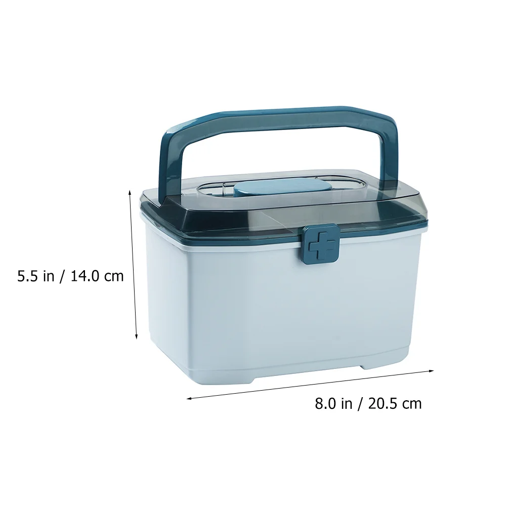 

Household Medicine Case Double Layers Medicine Case Desktop Storage Box