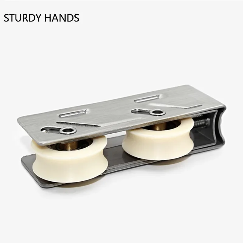 80 Type Stainless Steel Double Copper Wheel Door and Window Pulley Furniture Bearing Roller Kitchen Door Pulley Home Hardware