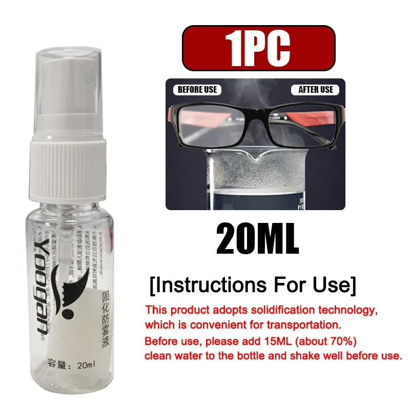 Spray przeciwmgielny do maski do nurkowania Gogle przeciwmgielne Szkło samochodowe Pływanie Nurkowanie Maska przeciwmgielna Środek do czyszczenia soczewek Spray przeciwmgielny