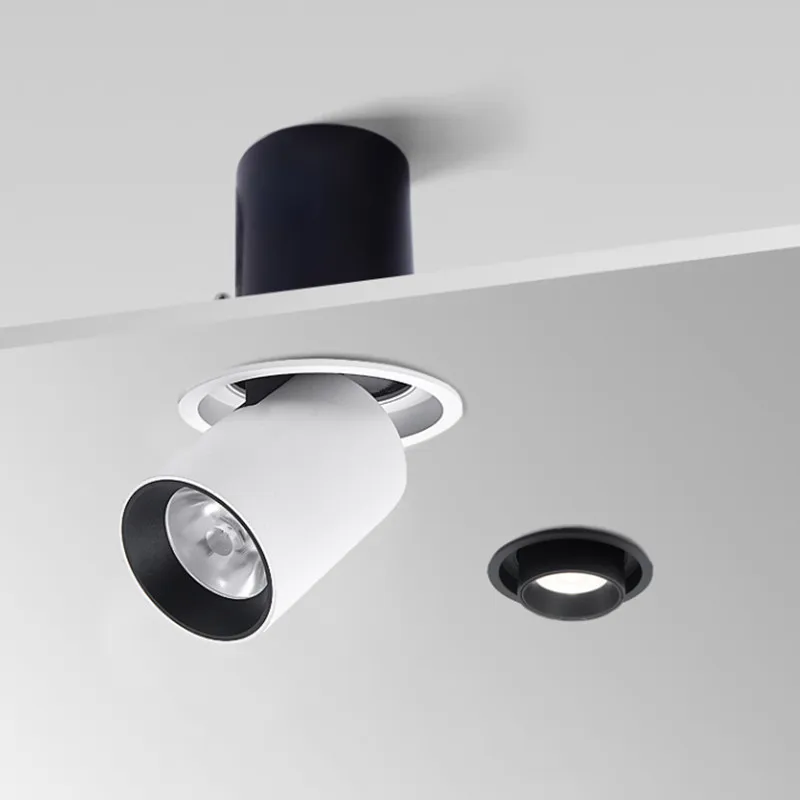 조도 조절식 LED 스포트라이트 각도 조절, 360 ° 회전, 범용 내장형 LED 천장 조명, 7W9W12W15W18W20W24W