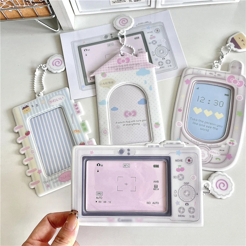 Kpop Idol Photocard Holder - Stylish Sleeve Cover Protector with Fashion Bag Charms