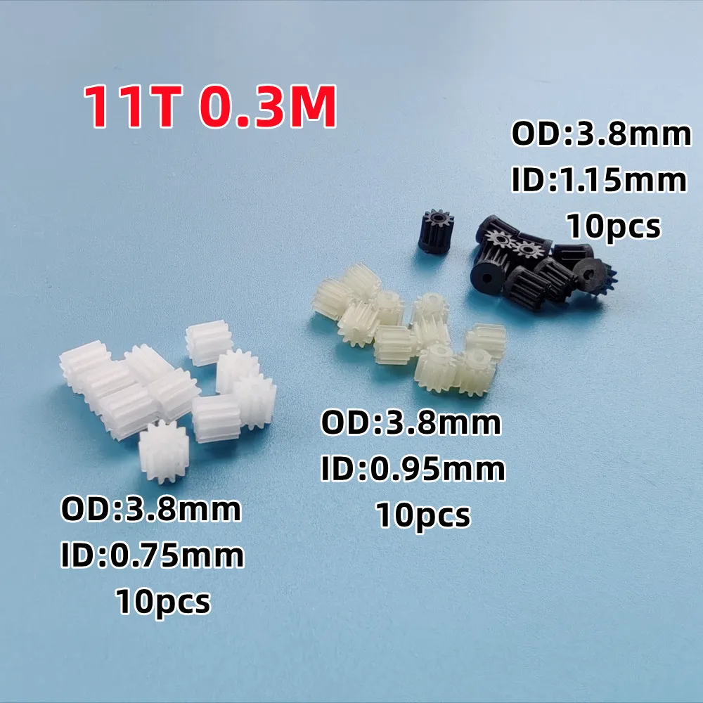 0.3M 7/8/9/10/12 Teeth 0.65mm 0.75mm 0.95mm Plastic Gear Wheel DIY