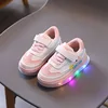Funny LED Shoes for Children 0-3 Yrs Childhood Baby Boy Flat Shoes Luminous Sole Children Sneaker New Toddler Girls Shoes H06204 4