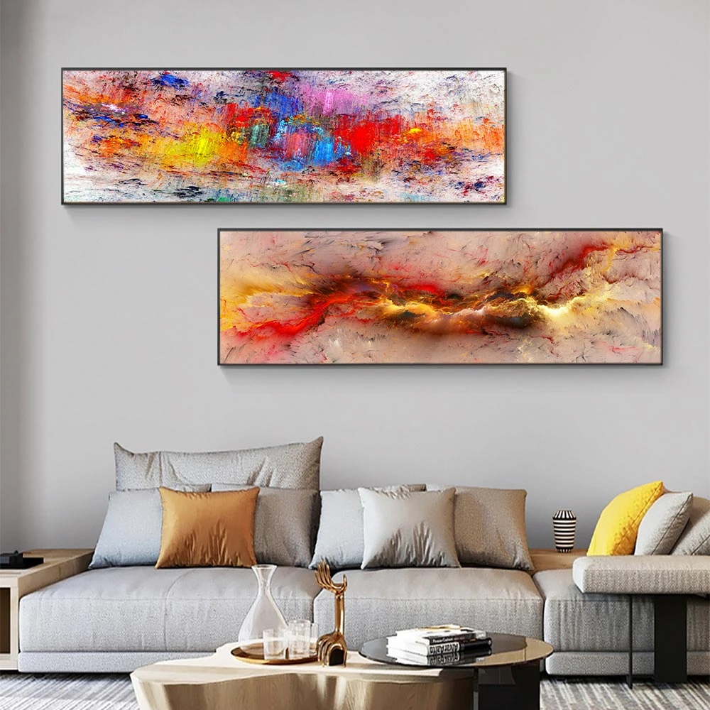 Kip Eerlijk slepen Grote Abstracte Verschillende Kleuren Schilderen Moderne Canvas Art Mode  Muur Foto 'S Voor Woonkamer Posters Prints| | - AliExpress