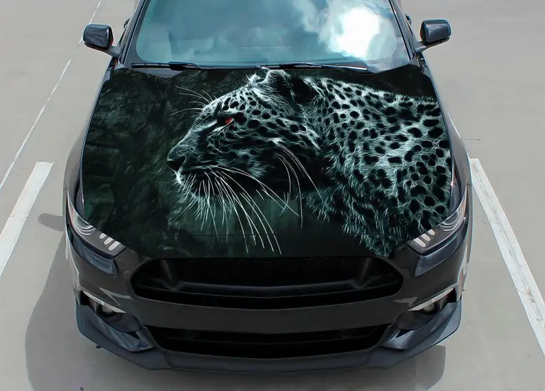 

Car hood decal leopard vinyl sticker graphic wrap decal truck decal truck graphic bonnet decal skull f150 Car jaguar CUSTOM