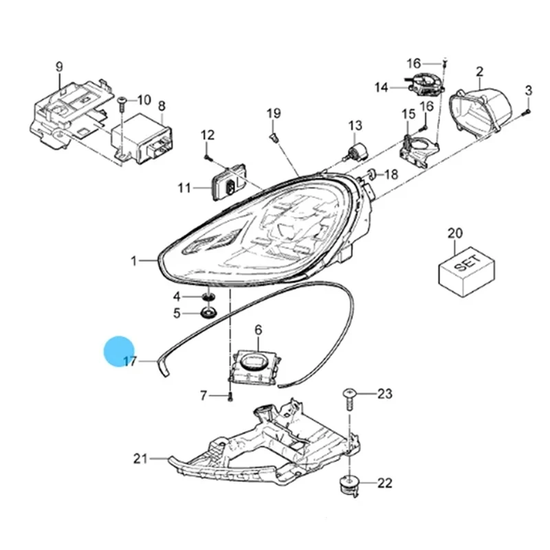 

Резиновая уплотнительная лента для фар Porsche Cayenne 2011-2014, водонепроницаемые прокладки для фар