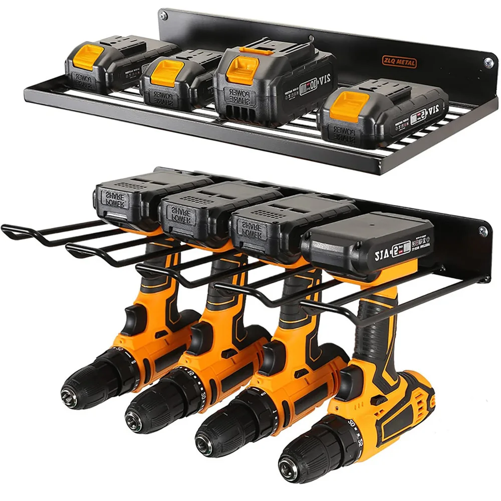 

Hand Electric Drill Screwdriver Tool Rack Wall-Mounted Charging Drill Storage Rack Garage Power Tool Storage Rack Shelf Tool Box