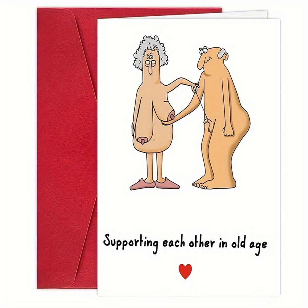 1pc Wedding Anniversary Cards For Couple Funny 40th 50th 60th Anniversary Card For Husband Wife Parents Naughty Valentines Day