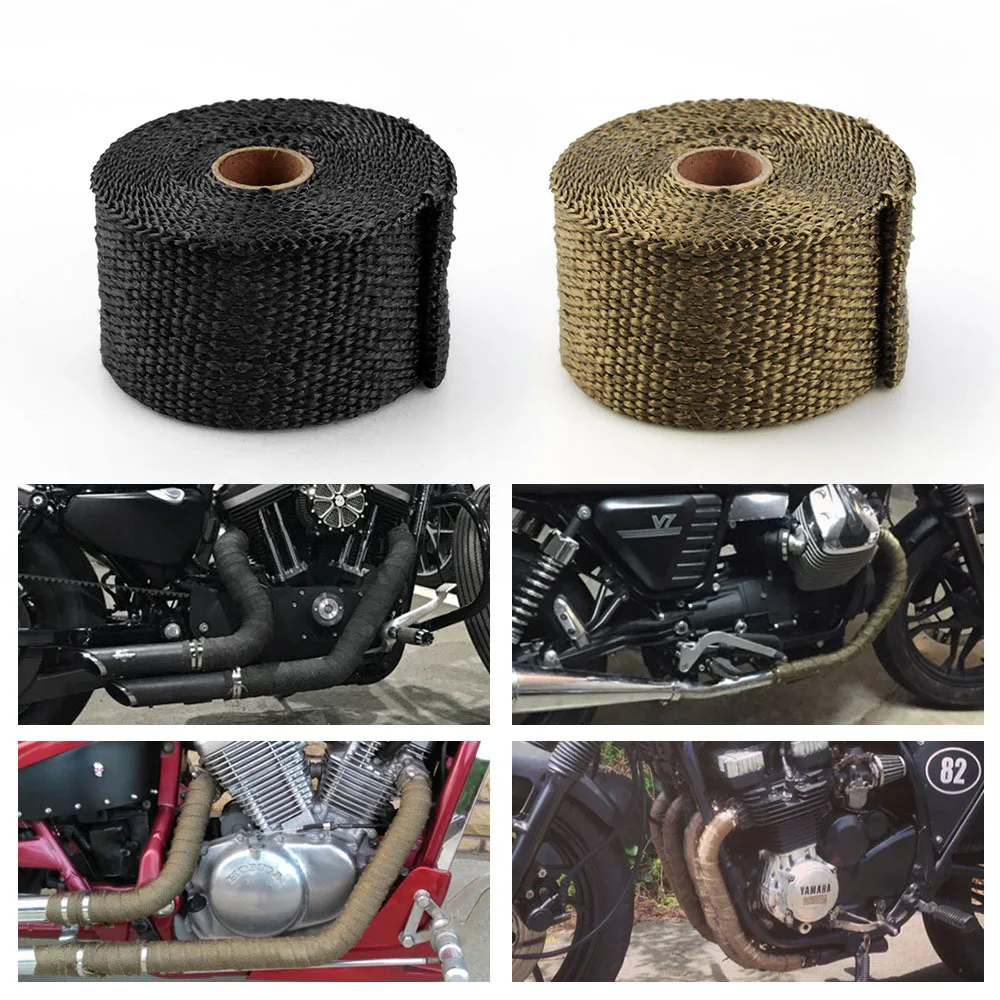 Nastro Termoisolante per Tubi di Scarico Moto e Auto, Blu e Nero, 1,5 Metri, Accessorio Auto - Image 3