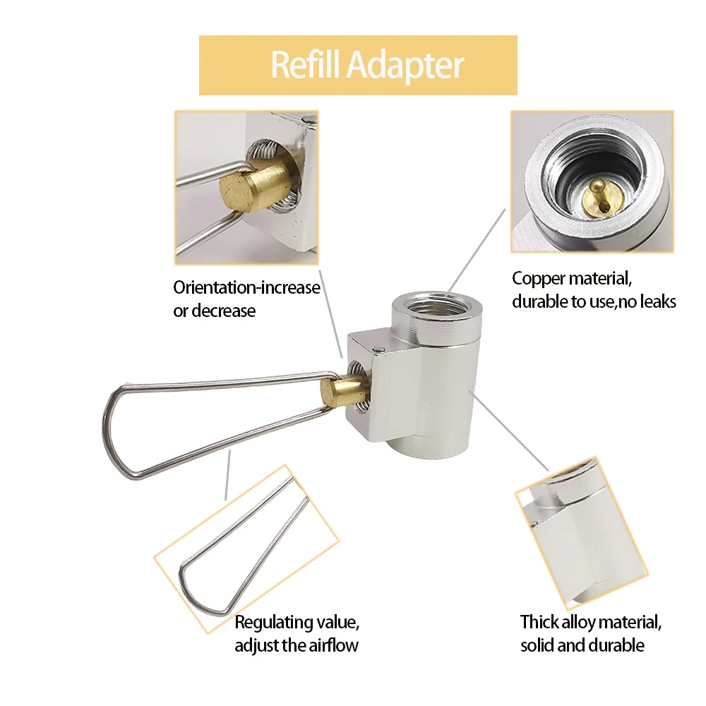 Gas Tank Converter Gas Refill Adapter Gas Converter Butane Adapter Gas Tank Adapter Gas Adapter 1Pc Camping Stove Adapter Converter Butane Canister Adapter Refill EN417 Lindal Valve Canister Shifter