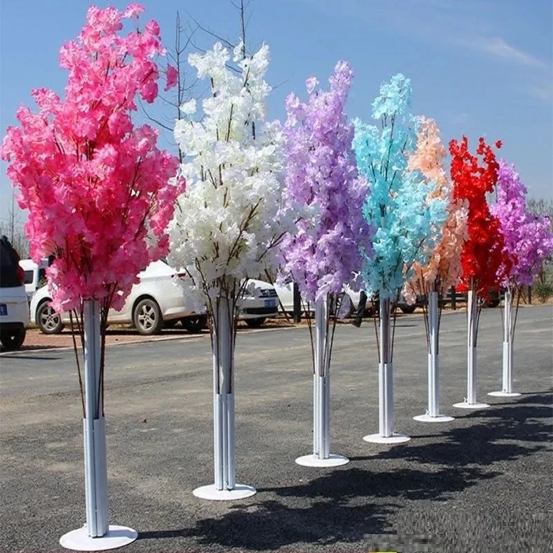 

2/4/5/6/10pcs 140cm Tall Faux Cherry Blossom Tree Aisle Column Waypoint Wedding Centerpieces