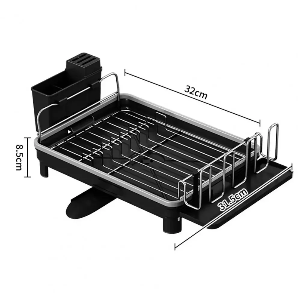 Easy Assemble Dish Drainer Large Capacity Stainless Steel Dish