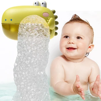 2021Baby Bath Toy electric dinosaur bubble machine children kids Pool Swimming Bathtub Cartoon Shape playing water toys for gift 6