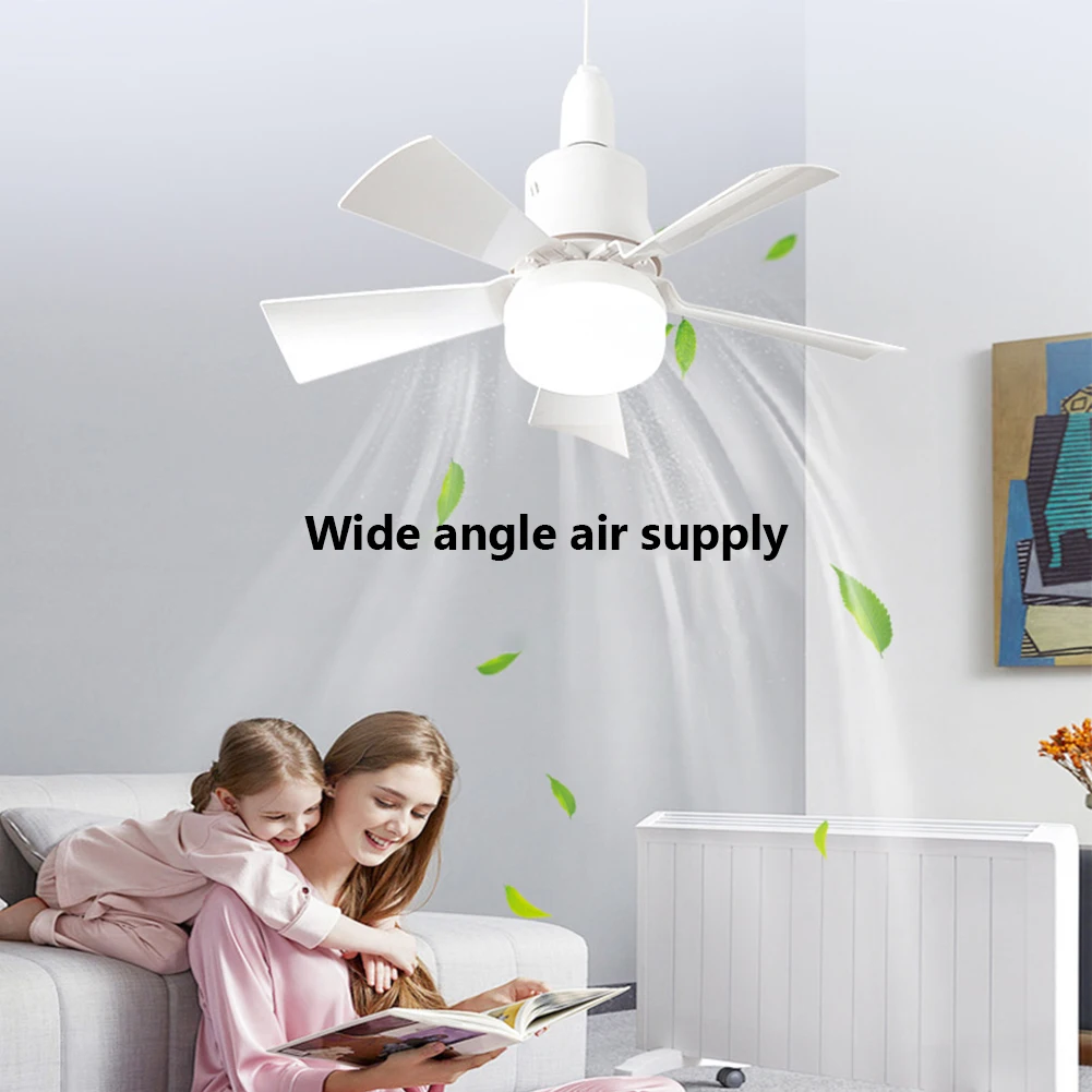2-in-1 Portable Ceiling Fan & Light With Remote Control