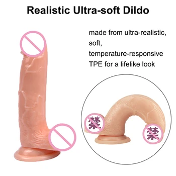 Dildo Realistic Gode Enorme Female Toys 7/8 Inch Huge Silicone Penis Juguetes Sexuales Para La Mujer Penis Realistico Consolador 2