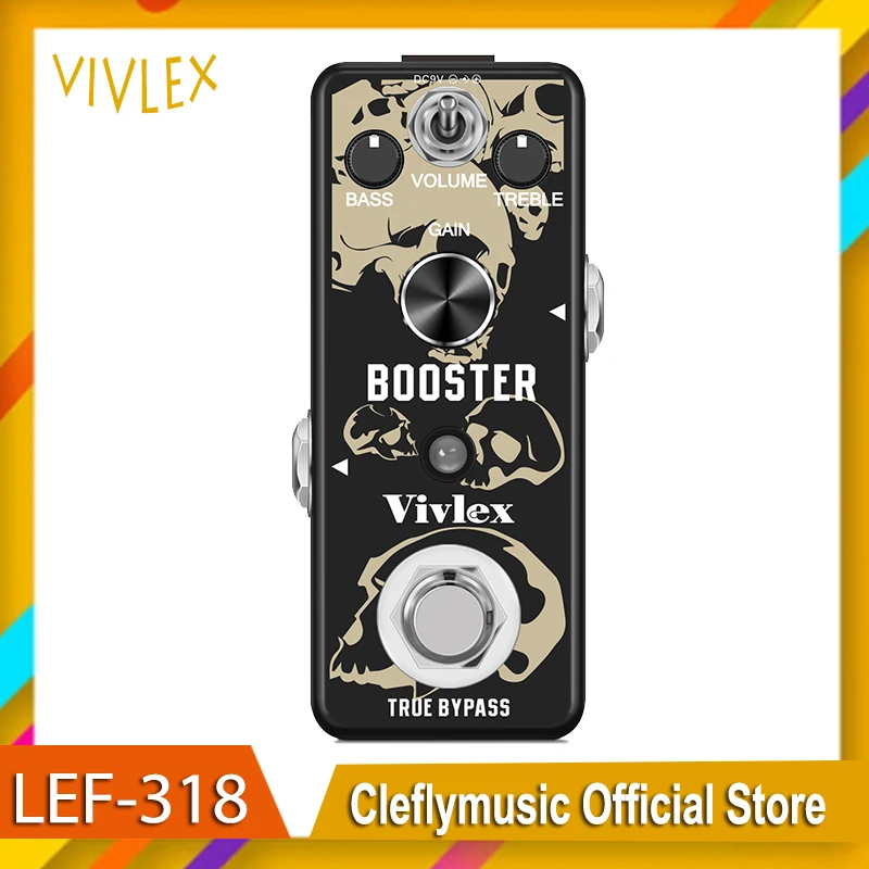

VIVLEX Booster Pedal Guitar Mini Analogue Booster Pedal Pure Signal Amplification High Gain Pure Boost Effector Guitar Parts