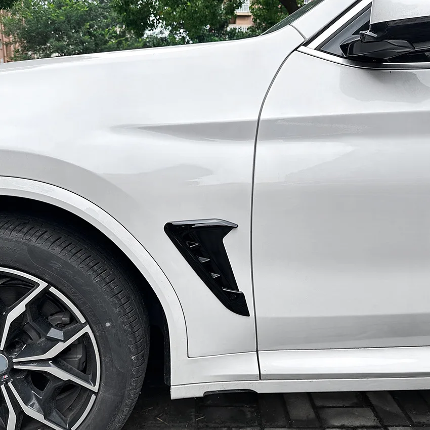 BMW X3 X4 G01 G02 M 스포츠 2018-2023+ 차량용 사이드 펜더 스포일러 윈드 나이프 사이드 길즈 에어 벤트 장 사이드 윙 스티커